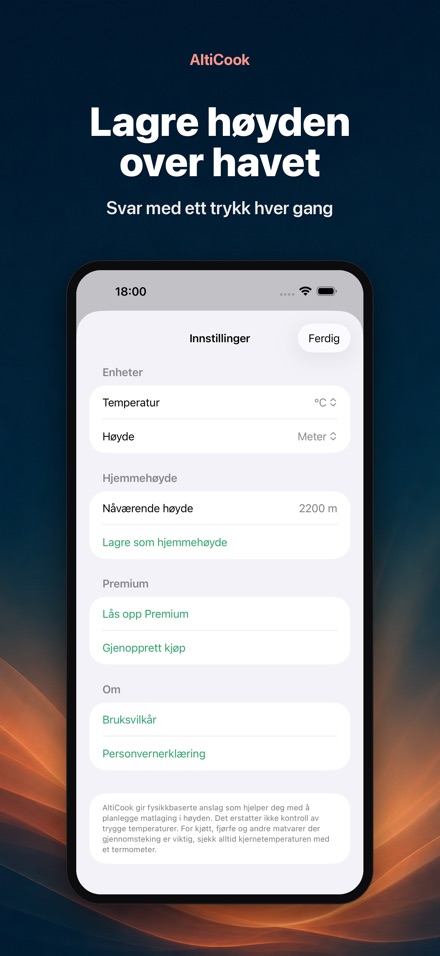 AltiCook: Matlaging i høyden 8