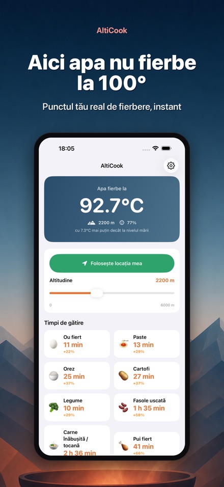 AltiCook: gătit la altitudine