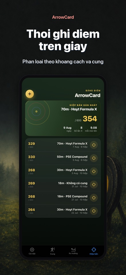 ArrowCard: Điểm Bắn Cung 3