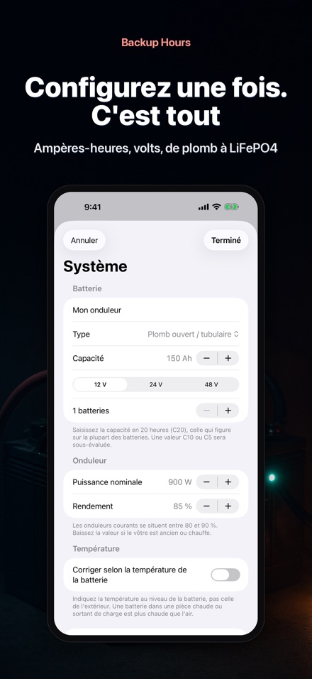 Backup Hours : autonomie 7