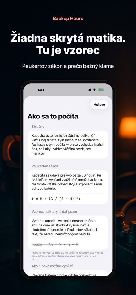 Backup Hours: čas batérie 10