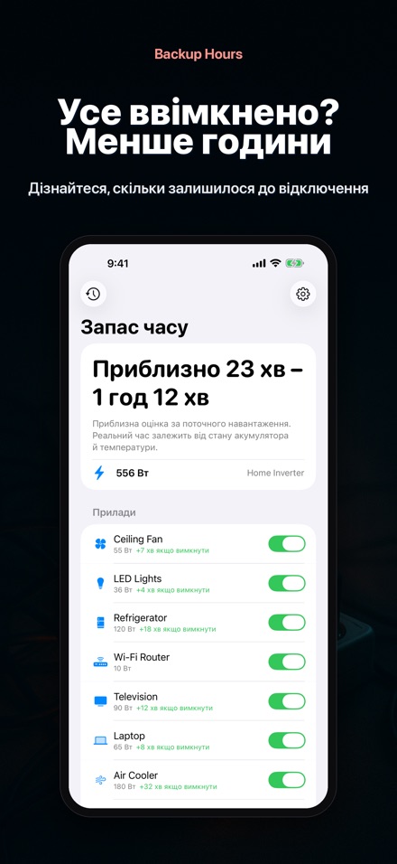 Backup Hours: години АКБ 3