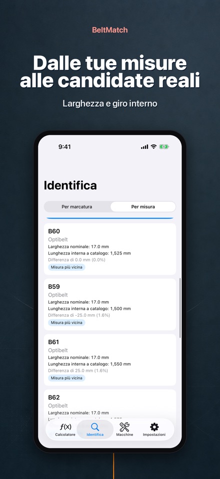 BeltMatch: Cerca cinghia a V 7