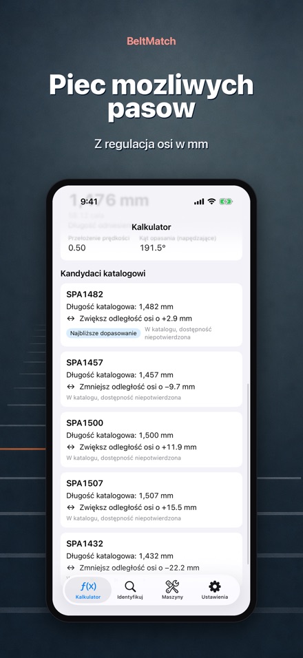 BeltMatch: Wyszukaj pasek klin 3