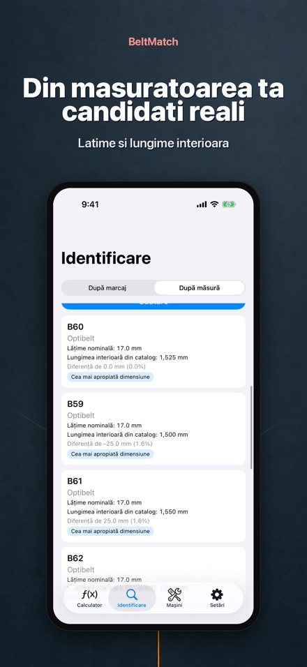 BeltMatch: Caută curea V 7