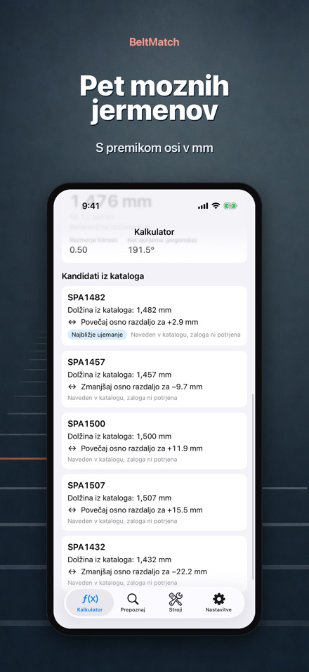BeltMatch: Iskalnik klinastih 3