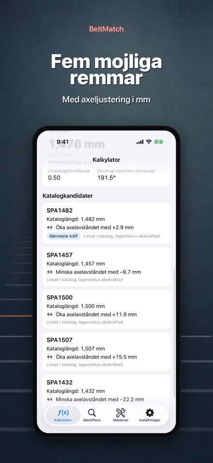 BeltMatch: Kilrem-sökare 3