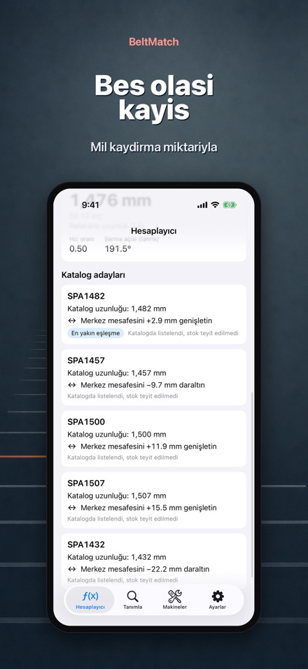 BeltMatch: V Kayışı Bulucu 3