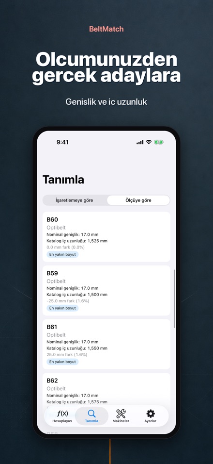 BeltMatch: V Kayışı Bulucu 7