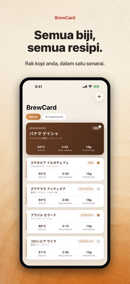BrewCard: Kad Resipi Kopi 3