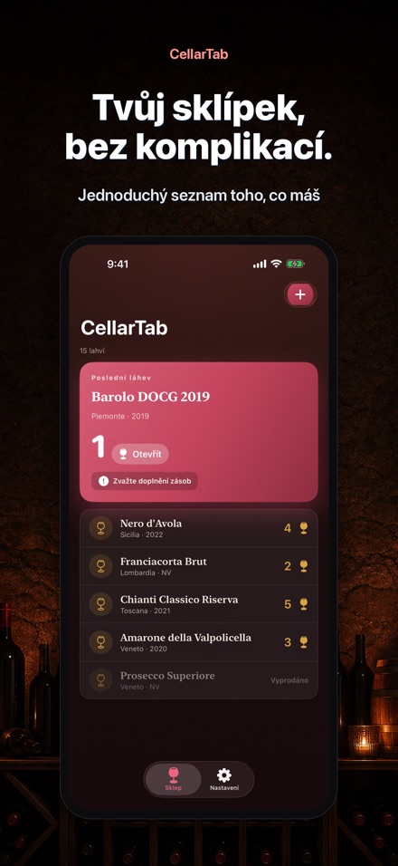 CellarTab: Sklep Vína