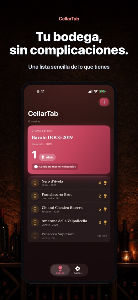 CellarTab: Registro de Bodega