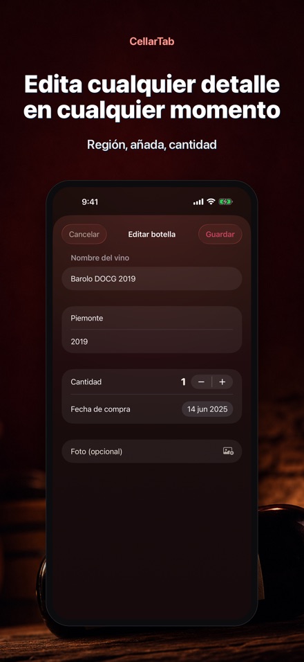 CellarTab: Registro de Bodega 8