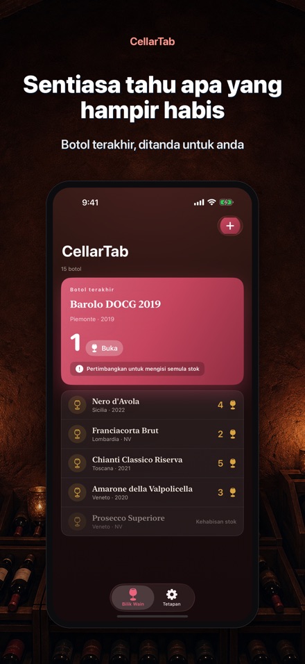 CellarTab: Log Bilik Wain 2