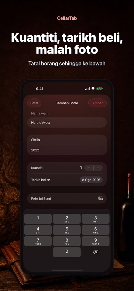 CellarTab: Log Bilik Wain 10