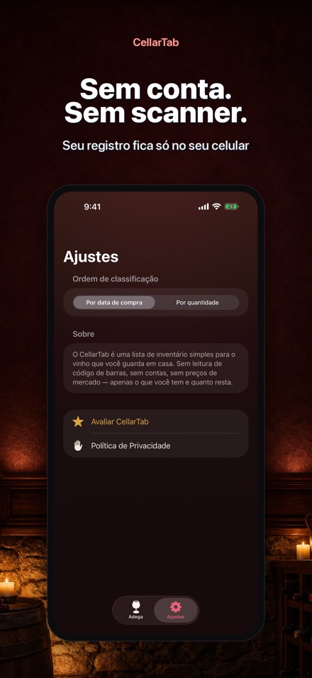 CellarTab: Registro de Adega 7