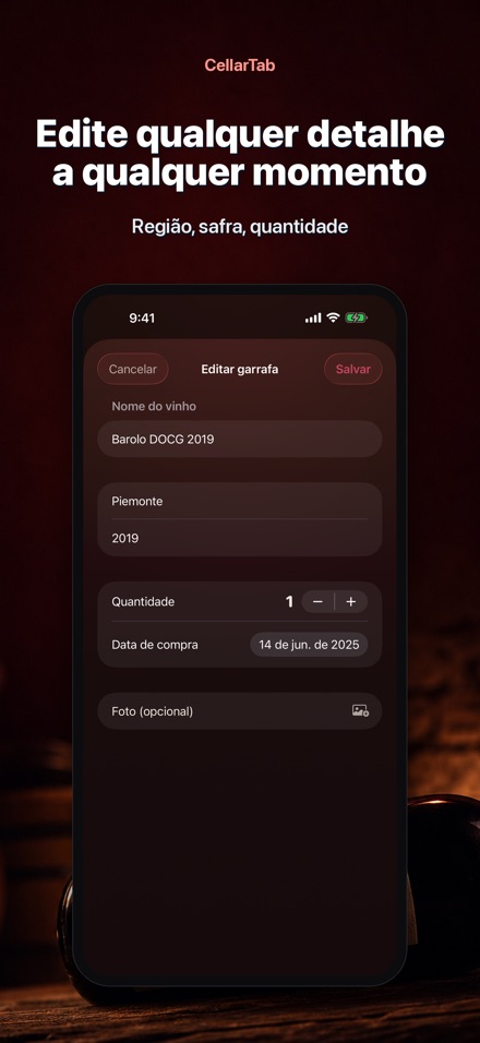 CellarTab: Registro de Adega 8