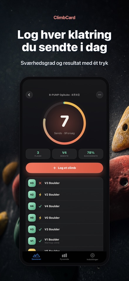 ClimbCard: Klatrelog