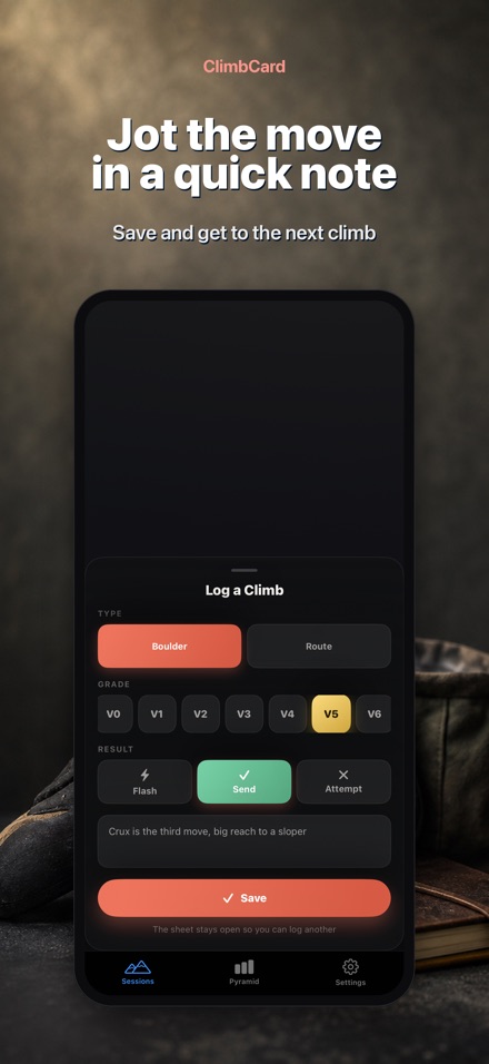 ClimbCard: Climbing Log 7