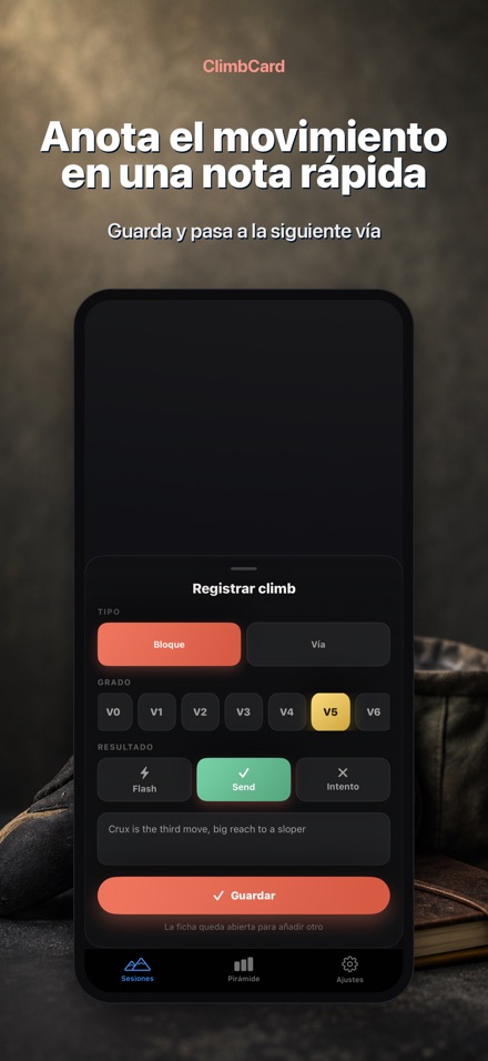 ClimbCard: Registro Escalada 7