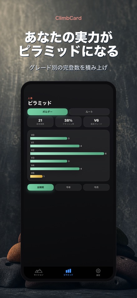 ClimbCard：クライミング記録 2