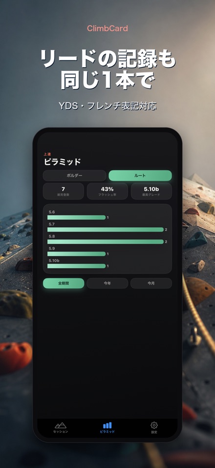 ClimbCard：クライミング記録 5