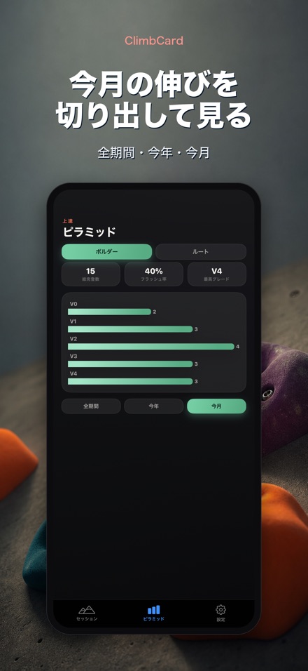 ClimbCard：クライミング記録 8
