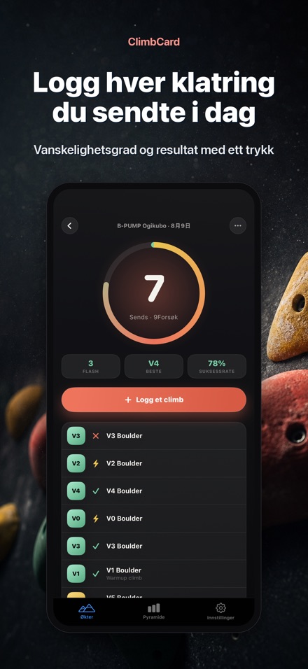 ClimbCard: Klatrelogg