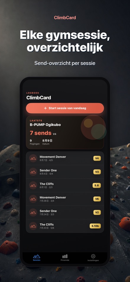 ClimbCard: Klimlogboek 4