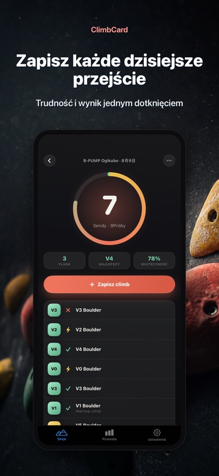 ClimbCard: Dziennik Wspinaczki