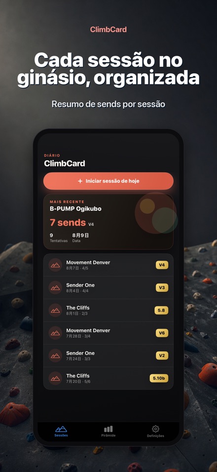 ClimbCard: Diário de Escalada 4