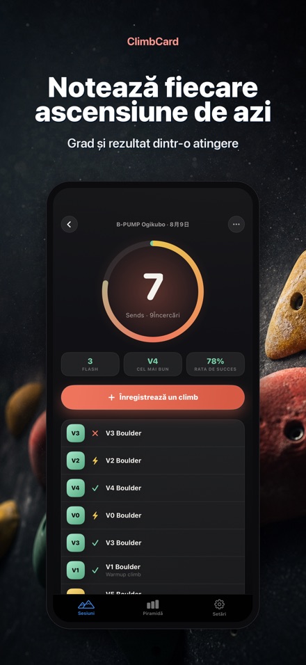 ClimbCard: Jurnal Cățărare