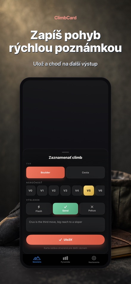ClimbCard: Denník Lezenia 7