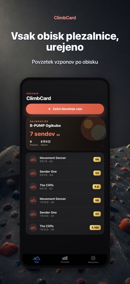 ClimbCard: Dnevnik Plezanja 4