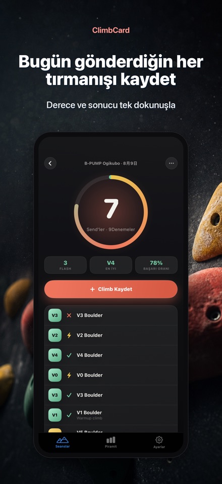 ClimbCard: Tırmanış Günlüğü