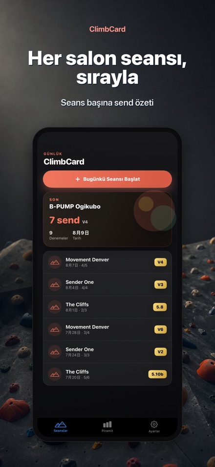 ClimbCard: Tırmanış Günlüğü 4