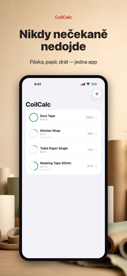 CoilCalc: Měřič délky role 3