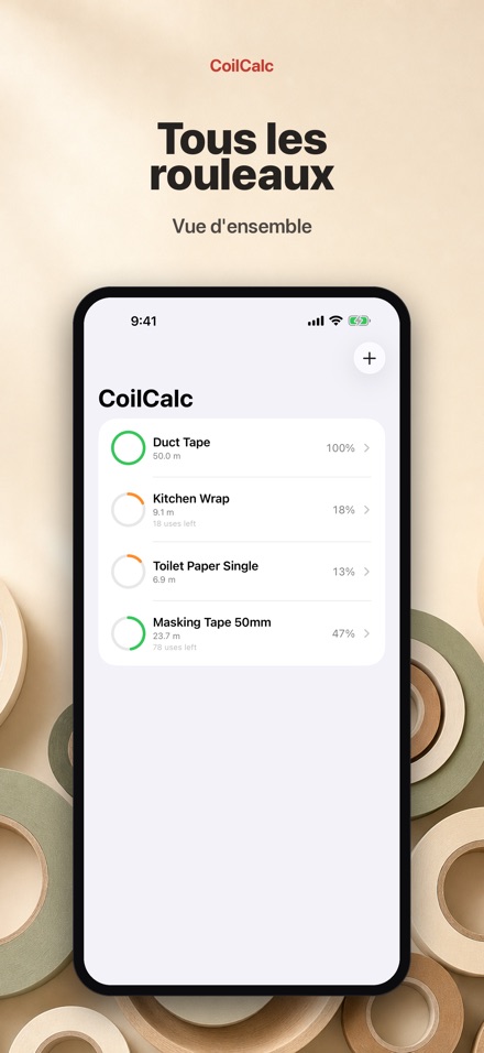 CoilCalc : Mètre à rouleau