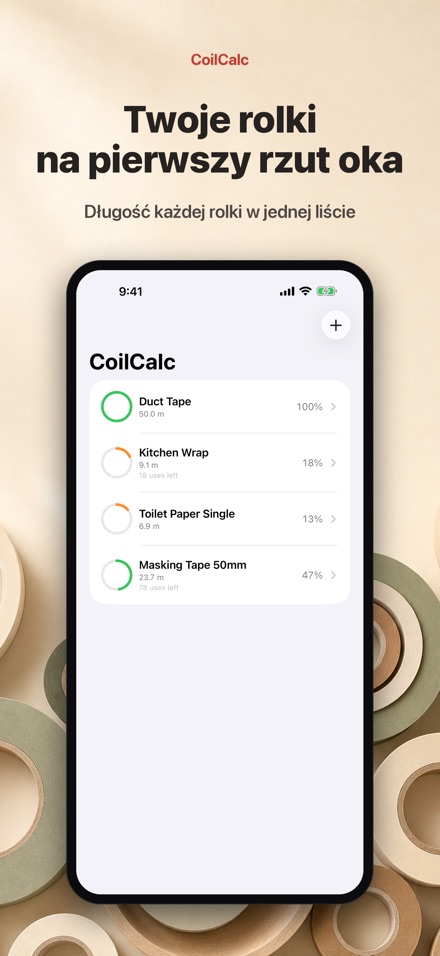 CoilCalc: Miernik rolki