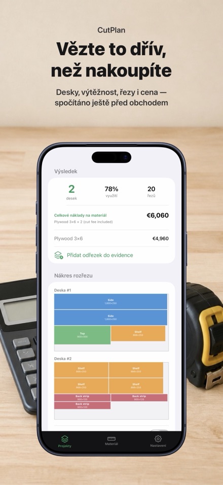 CutPlan: Optimalizace řezů 3