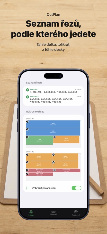 CutPlan: Optimalizace řezů 6