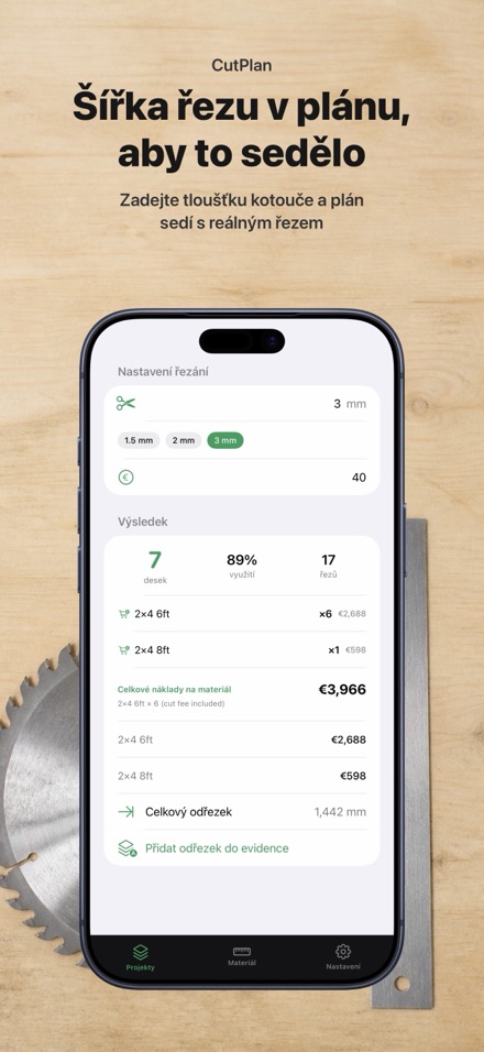 CutPlan: Optimalizace řezů 8