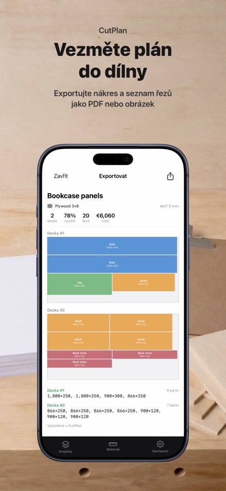 CutPlan: Optimalizace řezů 9