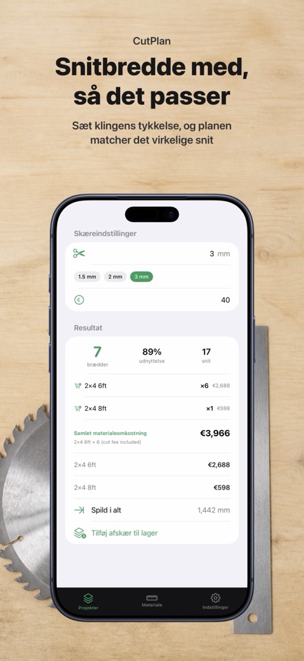 CutPlan: Optimer opskæring 8