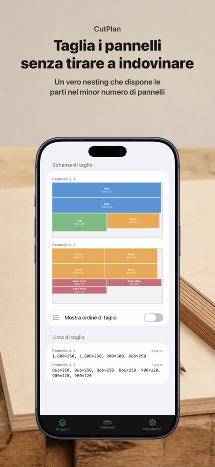 CutPlan: ottimizza tagli 1