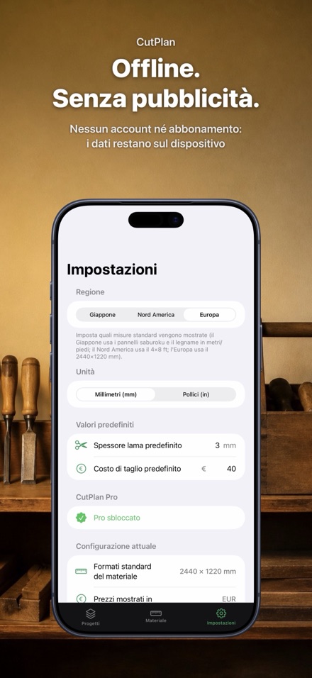 CutPlan: ottimizza tagli 10