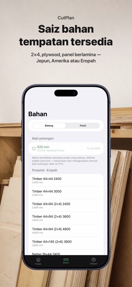 CutPlan: optimum potong kayu 5