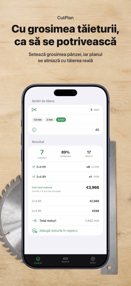 CutPlan: Optimizare debitare 8