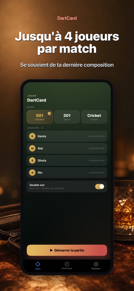 DartCard: Marqueur Fléchettes 7