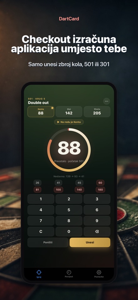 DartCard: Brojač Pikada
